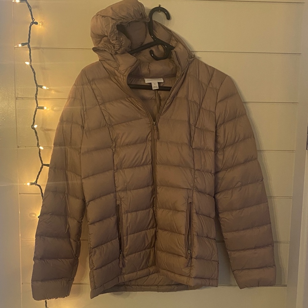 Charter Club Light Brown Puffer Jacket